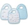 aden + anais 100-Percent Cotton Muslin Snap Bib, Liam The Brave, Blue, 1 Pack