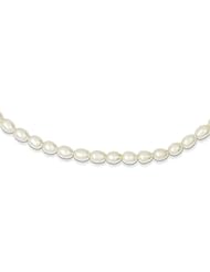 Sterling Silver White Freshwater Cultured Pearl Necklace