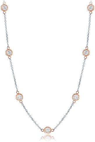 'Pink Collection' Diamond Necklace - 2.35 carats of Brilliant Cut Diamonds, set in 14K Gold
