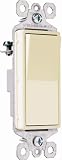 Pass & Seymour TM870ISLCC Trademaster Single Pole Lighted Decorator Switch, Ivory