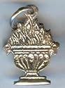 Silver Pendant Zoroastrian Afarganyu Eternal Flame Parsi