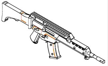 Trumpeter 1/35 German G36KV Assault Rifles with Short Barrel Military Model Kit – 516