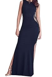 Sleeveless Spring Summer Winter Polyester/Spandex Evening Dress/Maxi Dress 