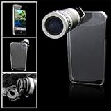 6X Optical Zoom Lens Telescope Camera w Crystal Back Case for iPhone 4 4G
