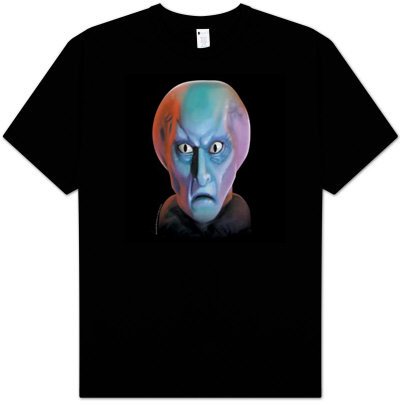 Star Trek BALOK HEAD Alien Classic Adult Black T-shirt