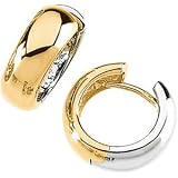 14K Two Tone Gold Hinged Earring