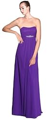 A-line Strapless Chiffon Floor Length Bridesmaid Dress 