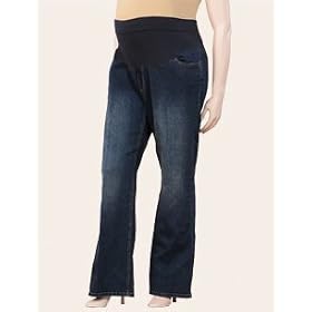 Motherhood Maternity: Plus Size Mid Belly Boot Cut Maternity Jeans