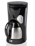 Kalorik TKM-20208 900-Watt 8-10-Cup Coffeemaker with Stainless-Steel Carafe, Black