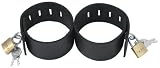 Black Leather Cuffs - Locking