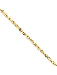 2.5mm, 14 Karat Yellow Gold, Handmade Rope Chain - 30 inch