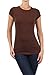 BLVD Women's Basic Solid Round Neck Tee