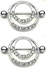 Body Accentz™ Nipple Ring Bars Shield Eternity 