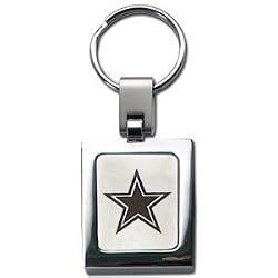 Dallas Cowboys Steel Square Key Chain - NFL Football Fan Shop Sports Team Merchandise