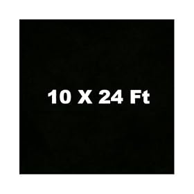 Cowboystudio 10 x 24 ft Black Photo/Video Cotton Muslin Backdrop