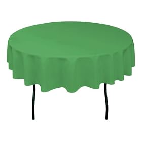 70 Inch Round Polyester Tablecloth Valley Green: Home &amp; Kitchen