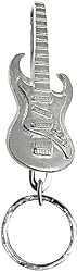 Guitar Pewter Ring Pocket Clip Keychain Key Chain