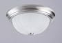 Westinghouse 64363 Two-Light Flush Mount Ceiling Fixture, Brushed Nickel with Frosted Globes