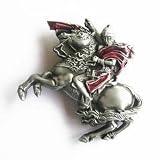 Medieval Knight Riding Horse Buckle
