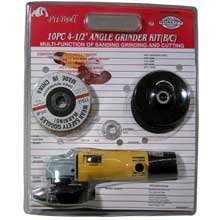 10 Piece 4-1/2" Angle Grinder Kit (Blue Color)