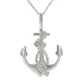 Sterling Silver Anchor with Rope Necklace