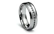 Stainless Steel Ring with CZ Satin High Polish