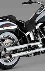 Vance and Hines Motorcycle Exhaust / Harley Davidson 07-08 Softail / Straightshot HS Slipons / Pt # 16833