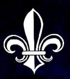Fleur De Lis Vinyl Sticker Decal ~ White