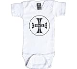 IMAGE OF Rebel Ink Baby Infants' East Coast Strollers Short Sleeve Snapsuit Onesies,White,S
