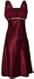 Satin Chiffon Prom Dress Holiday Formal Gown Bridesmaid Crystals Knee-Length Junior Plus Size
