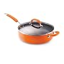 Rachel Ray 6-Quart Porcelain-Enamel Deep Saut� Pan, Orange