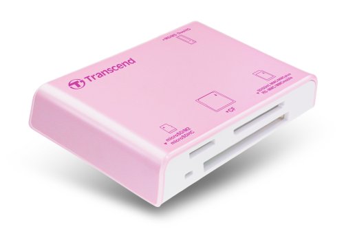 Transcend P8 15-in-1 USB 2.0 Flash Memory Card Reader TS-RDP8R (Pink)
