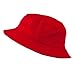 Big Size Cotton Blend Twill Bucket Hat - Red (For Big Head)