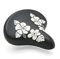 Electra Girls' Hawaii 20" Bicycle Saddle (Black with White Flowers)