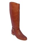 CORSO COMO Sabrina Woven Leather Boot in Saddle