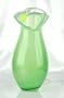 Glass Lime Green Vase Adorable 100% Handblown Art X439
