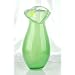 Glass Lime Green Vase Adorable 100% Handblown Art X439