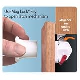 Magnetic Cupboard Drawer Locks - 4 locks, 1 key