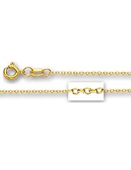 14K Yellow Gold Cable Link Chain ( Width 0.6 mm)