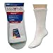 MediPeds Diabetic Crew Socks White Large 2 Pair Value Pack