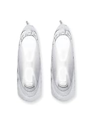 Sterling Silver Fancy Hoop Earrings QE526"