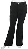  : Jeanstar Women's Plus Elle Bootcut Jean, Black, 18W