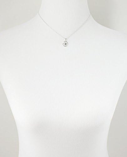 EAST AVI - Womens Silver Dharma Wheel Fashion Jewelry Rhinestone Pendant Charm Necklace