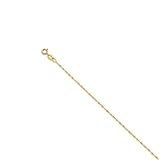 10k Solid Yellow Gold 0.8 mm Singapore Chain Necklace 22