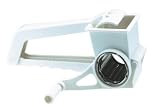 WHITE ROTARY GRATER WITH STAINLESS STEEL DRUM