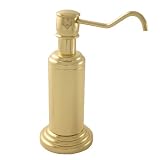 Counter Top Soap and Lotion Dispenser Polished Brass Free Shipping!