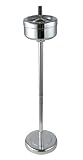 Moderner DESIGN Standaschenbecher Drehaschenbecher aus Metall