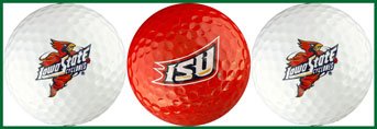 Iowa State University Cyclones Ncaa College Sports Golf Balls State Cyclone Emblem" 3 Piece Gift Set