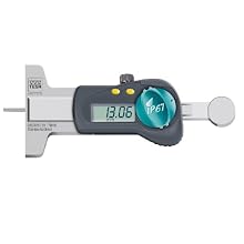 Brown & Sharpe TESA 00530251 IP67 LCD Depth Gauge, Caliper Type, 0-25mm Range, 0.01mm Graduation, +/-0.02mm Accuracy, With Measuring Tip
