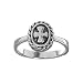 Sterling Silver Oxidized Oval Celtic Cross Ring